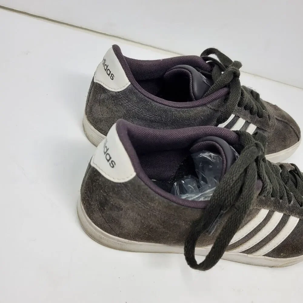 Adidas Courtset Neo Gray Suede Lace Up Low Top Sneakers Size 7.5